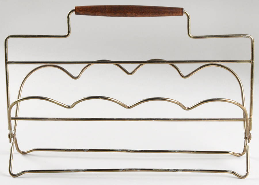 Golden Foliage Metal Holder for Tumbler Set by Libbey Glass Company-1