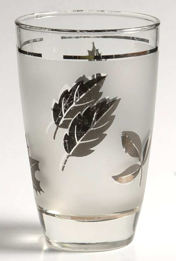 Silver Leaf 8 Oz Flat Tumbler by Libbey Glass Company-1