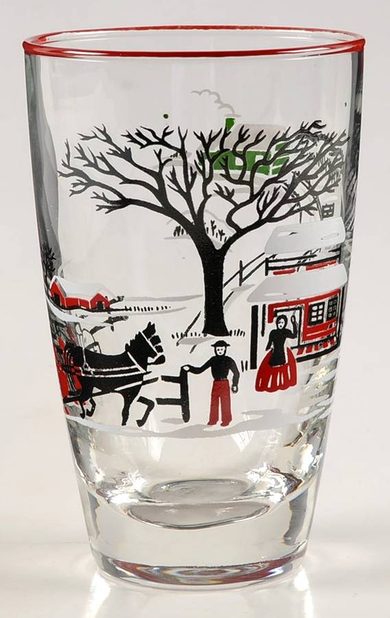 Currier & Ives Highball Glass by Libbey Glass Company-1