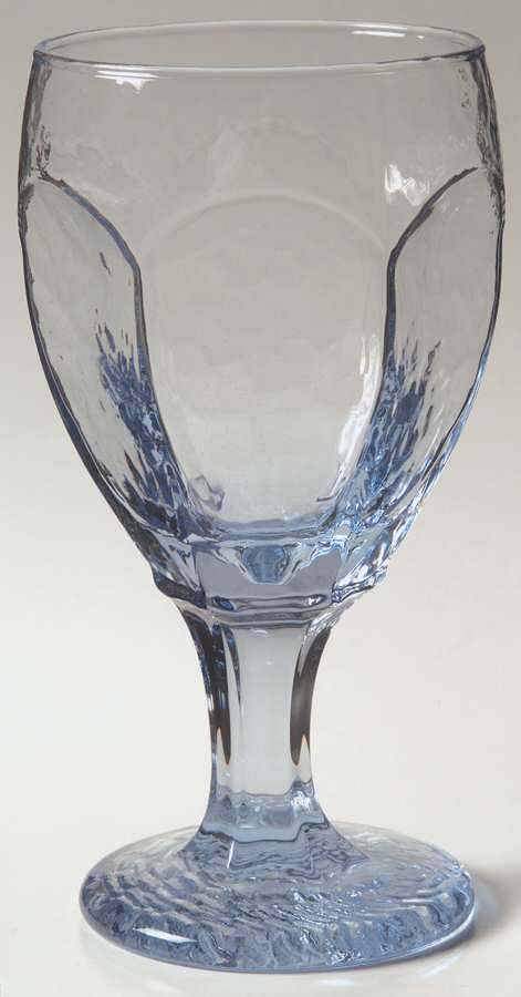 Chivalry Blue Water Goblet by Libbey Glass Company-1