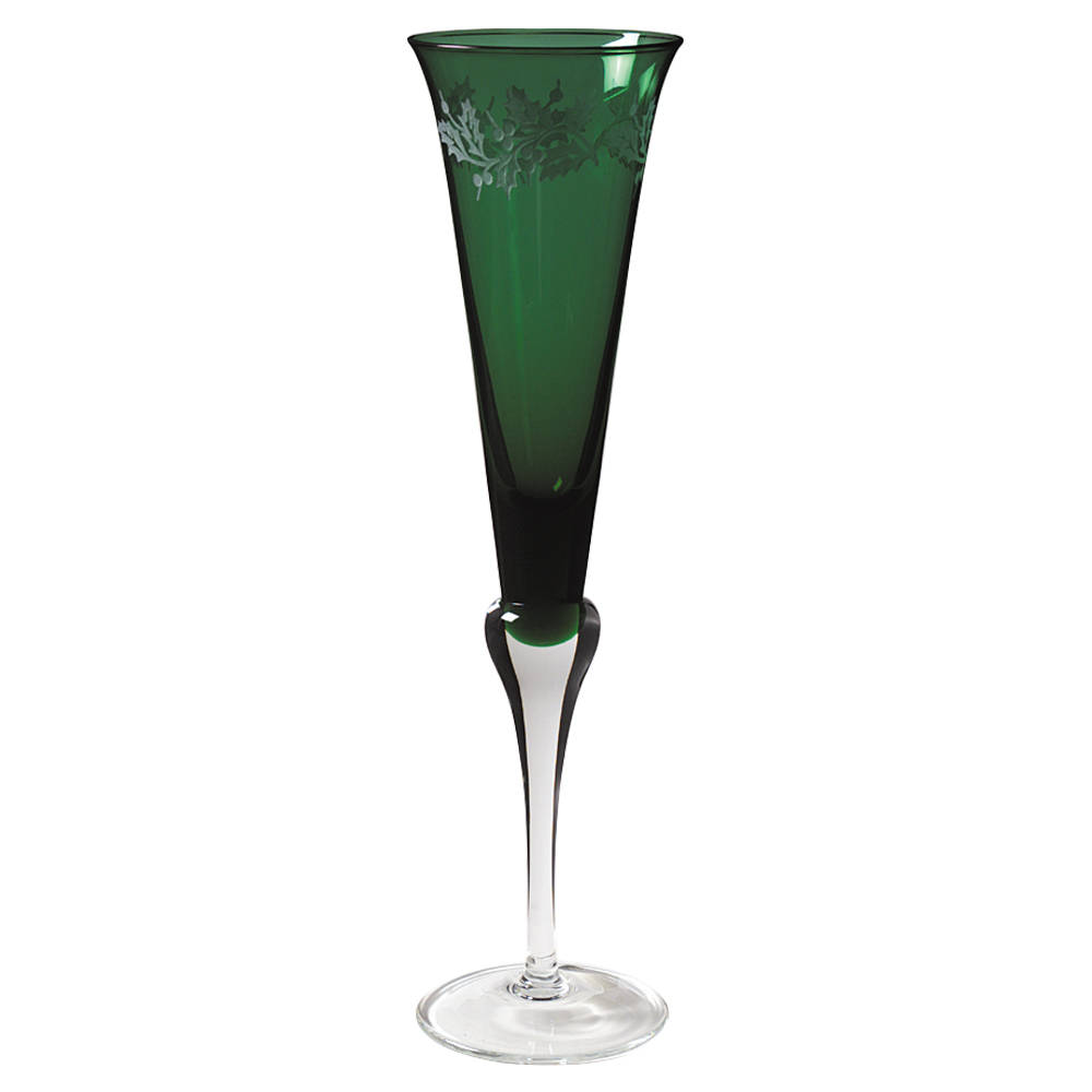 Holiday Gems Emerald Fluted Champagne by Lenox-1
