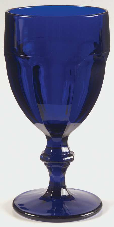 Gibraltar Cobalt Blue Water Goblet by Libbey Glass Company-1