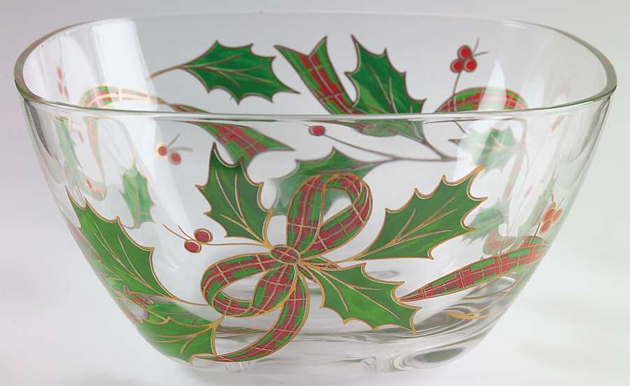 Holiday (Plaid Ribbon) 9" Square Bowl by Lenox-1