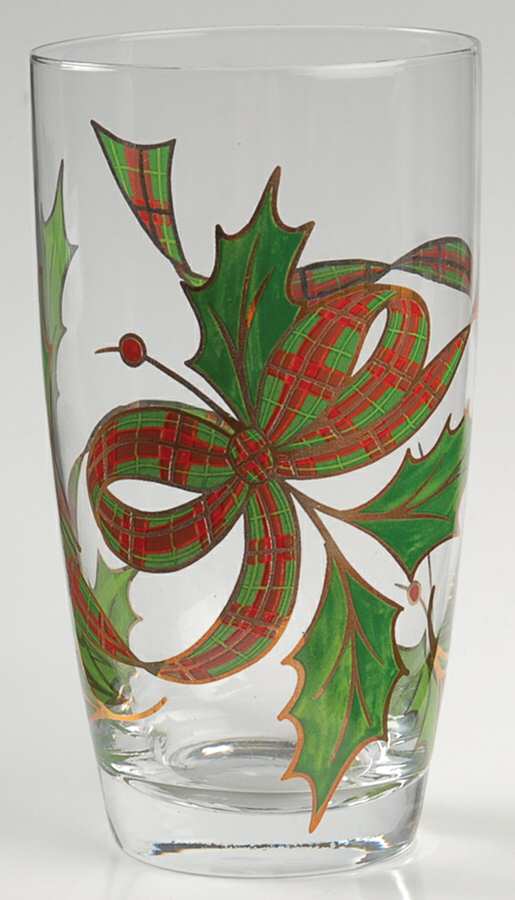 Holiday (Plaid Ribbon) Highball Glass by Lenox-1