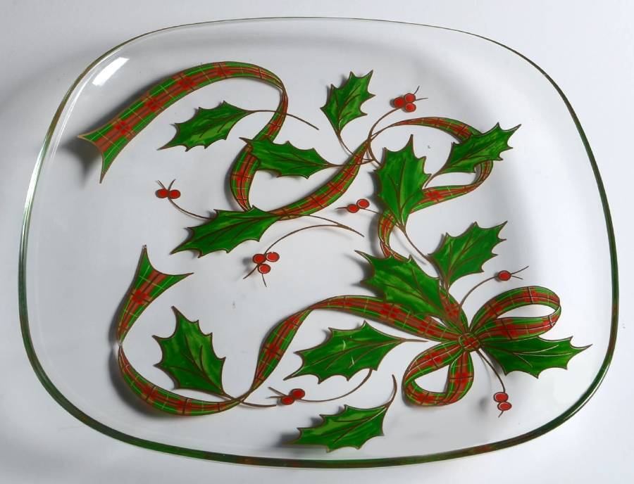 Holiday (Plaid Ribbon) 12" Square Plate by Lenox-1