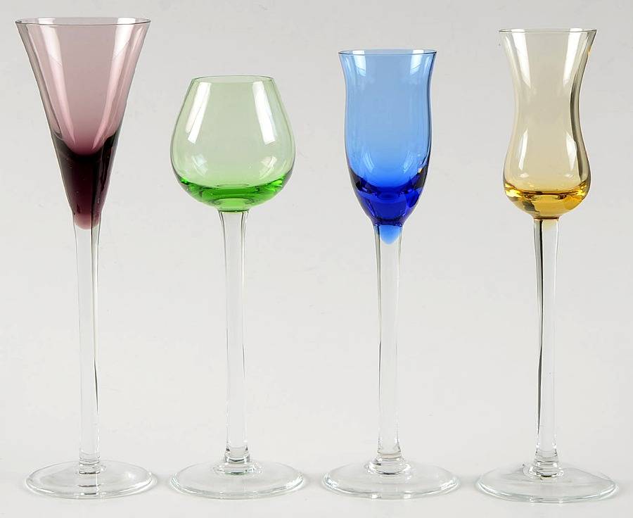 Gems Cordial - Set of 4 Colors (Amber, Amethyst, Blue, Green) by Lenox-1