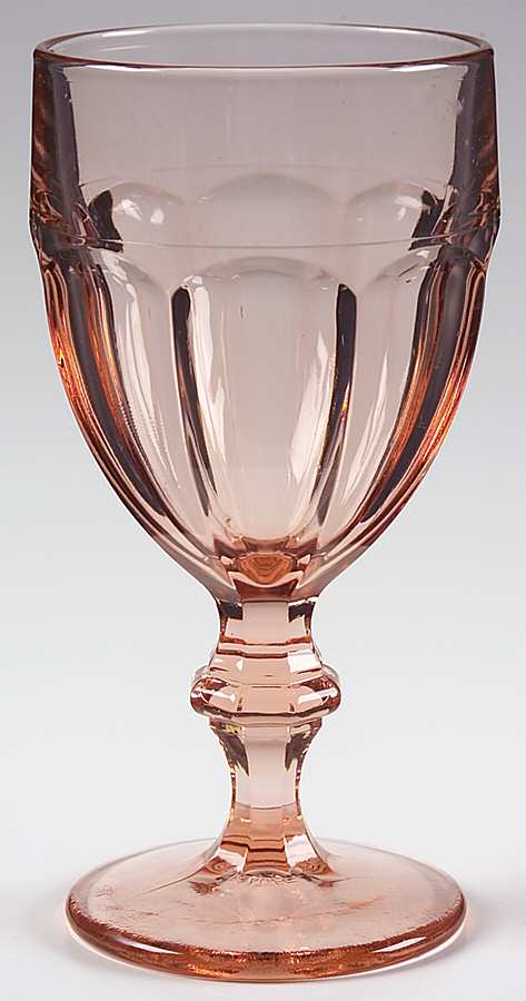 Gibraltar Pink Water Goblet by Libbey Glass Company-1