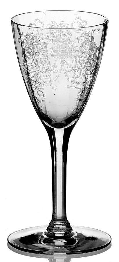 Bird of Paradise (No Trim) Sherry Glass by Lippincott-1