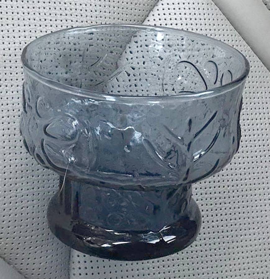 Country Garden Blue (Dusky Blue) Old Fashioned by Libbey Glass Company-1