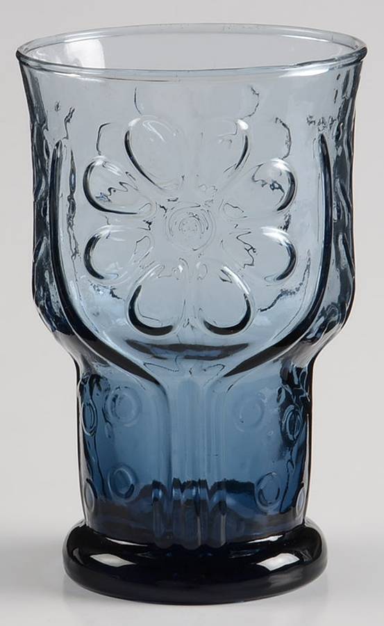 Country Garden Blue (Dusky Blue) Juice Glass by Libbey Glass Company-1