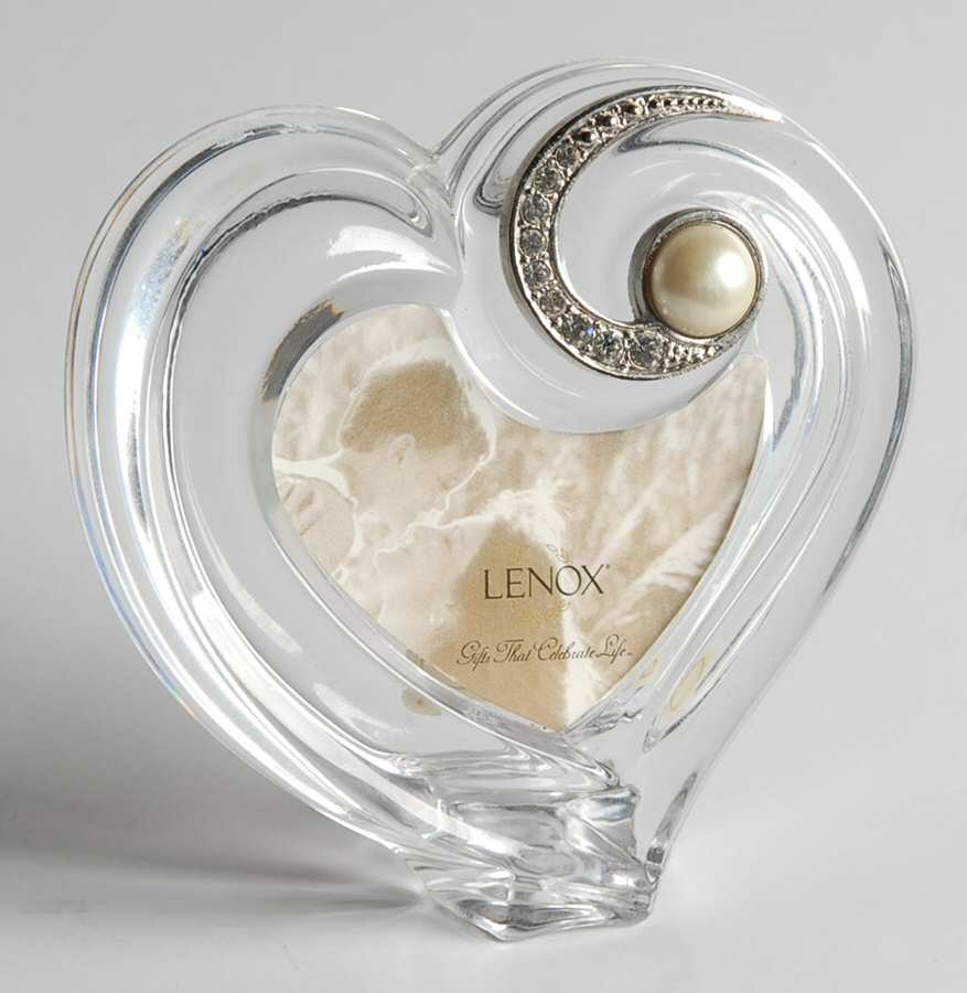 Diamonds & Pearls (Giftware) Mini Heart Shape Frame by Lenox-1