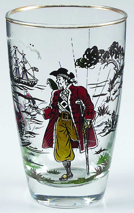 Treasure Island 10 Oz Flat Tumbler by Libbey Glass Company-1