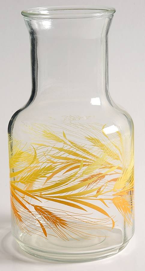 Wheat (Decal Decoration) Open Carafe by Libbey Glass Company-1