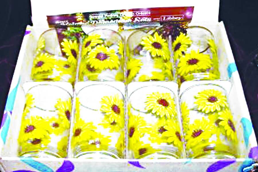 Sunflower Flat Tumbler by Libbey Glass Company-1