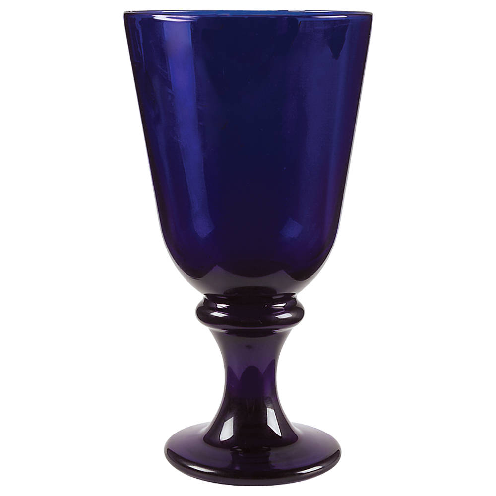 Flare Cobalt Blue Water Goblet by Libbey Glass Company-1