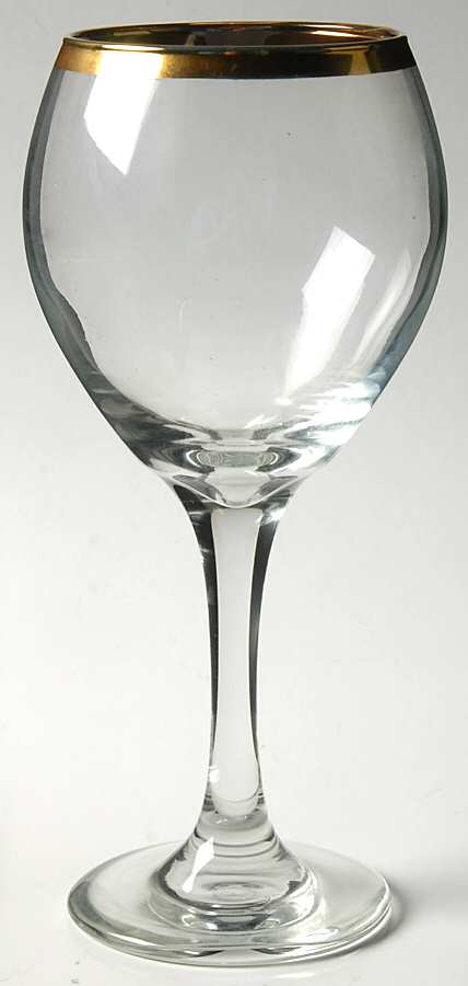 Perception (Gold Trim) Wine Glass by Libbey Glass Company-1