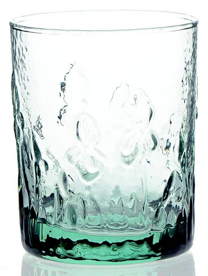 Iris Spanish Green 14 Oz Flat Tumbler by Libbey Glass Company-1