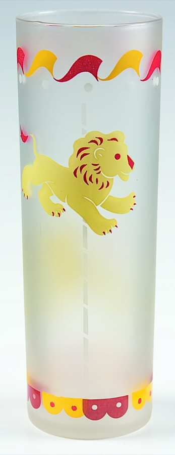 Merry-Go-Round (All Frosted Body) Cooler by Libbey Glass Company-1