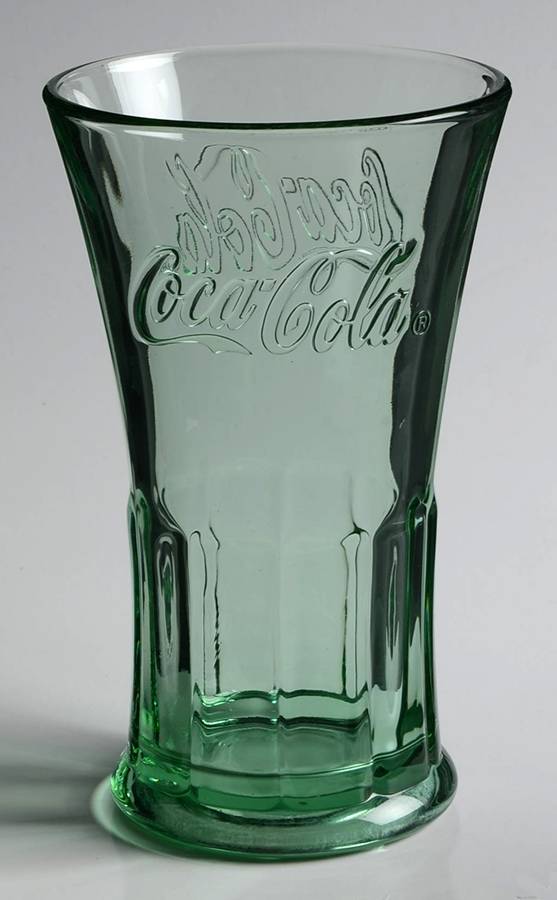 Coca Cola (Green, Clear and Amethyst) 16 Oz Flat Tumbler by Libbey Glass Company-1