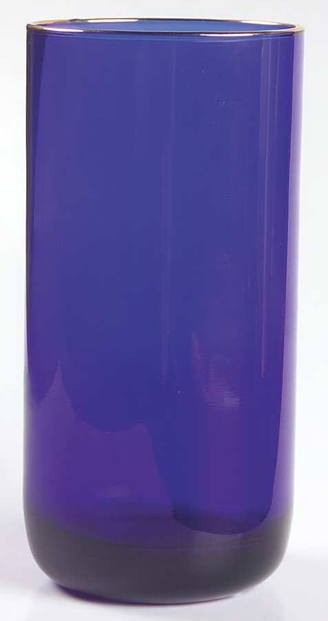 Metropolitan Cobalt (Gold Trim) Cooler by Libbey Glass Company-1