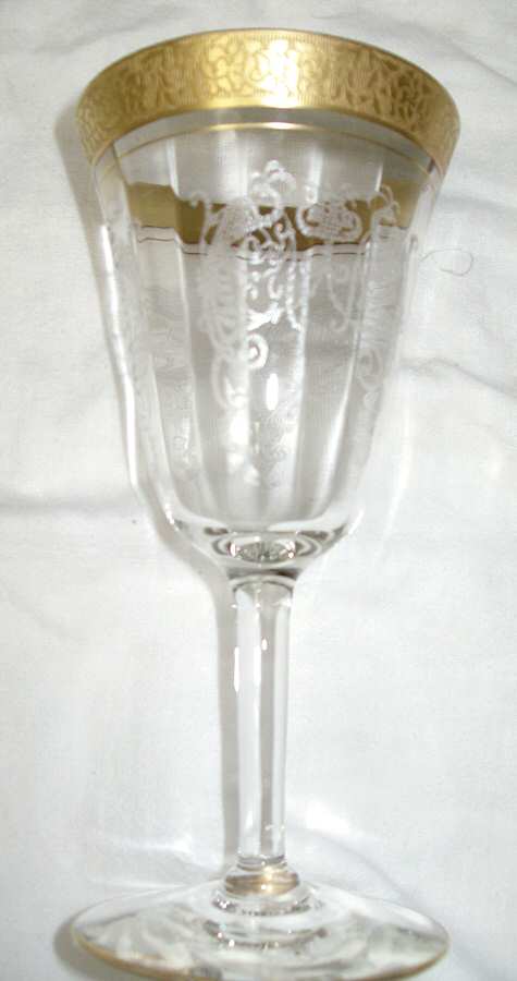 Bird of Raradise Rambler Rose (Gold) Water Goblet by Lippincott-1