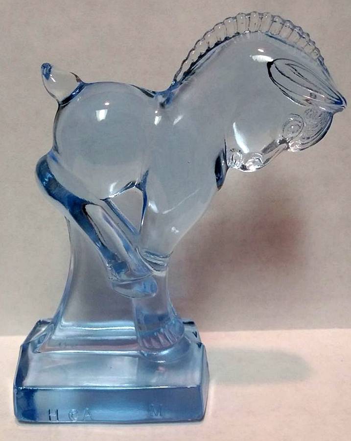 Animals & Figurines Colt Kicking-Willow Blue by Longaberger Glass-1
