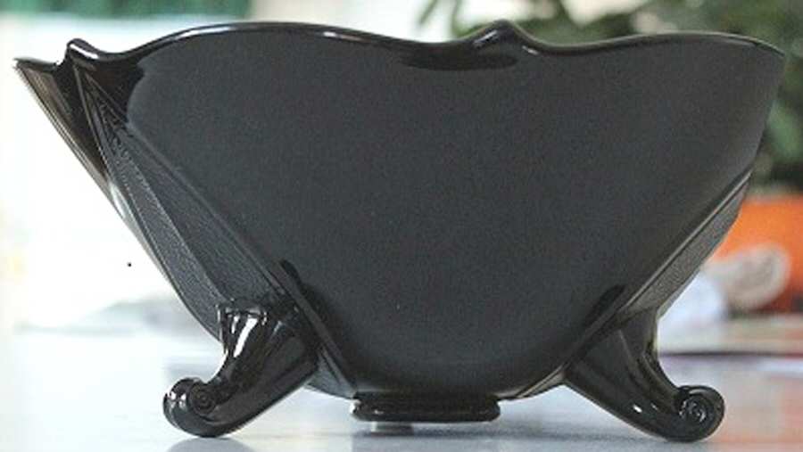 Petal Black 9" 3-Toed Footed Bowl by Lancaster-1