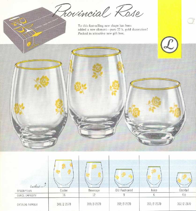 Provincial Rose Cooler by Libbey Glass Company-1