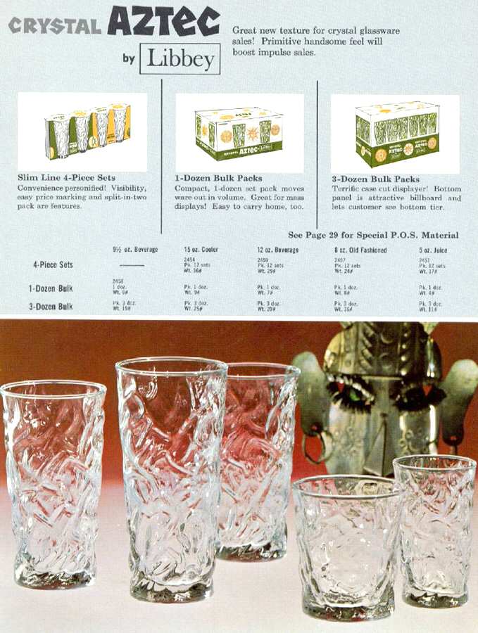 Aztec Crystal Cooler by Libbey Glass Company-1