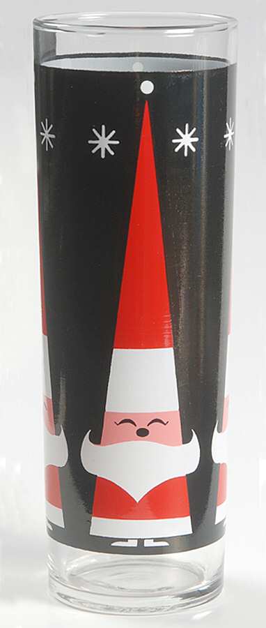 Tall Santa 10 Oz Flat Tumbler by Libbey Glass Company-1