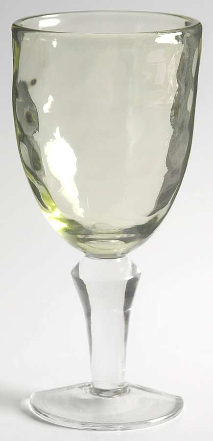 Honeycomb Green Water Goblet by Linden Street-1