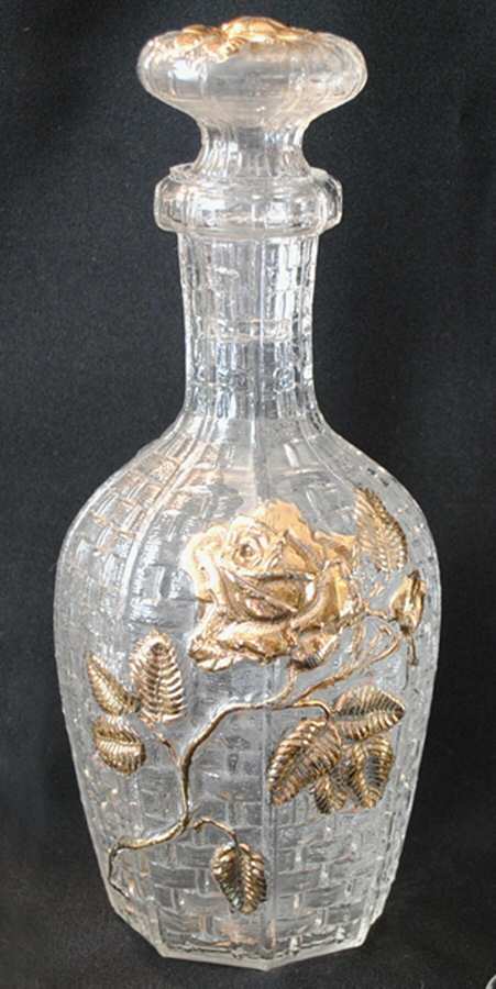 Basket Gold Decanter & Stopper by Lancaster-1