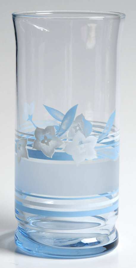 Misty Blue Arbor 16 Oz Flat Tumbler by Libbey Glass Company-1