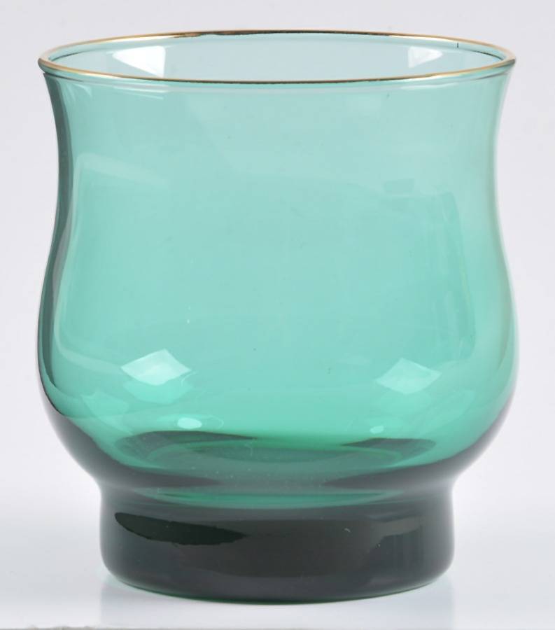 Tulip Dark Green Old Fashioned by Libbey Glass Company-1
