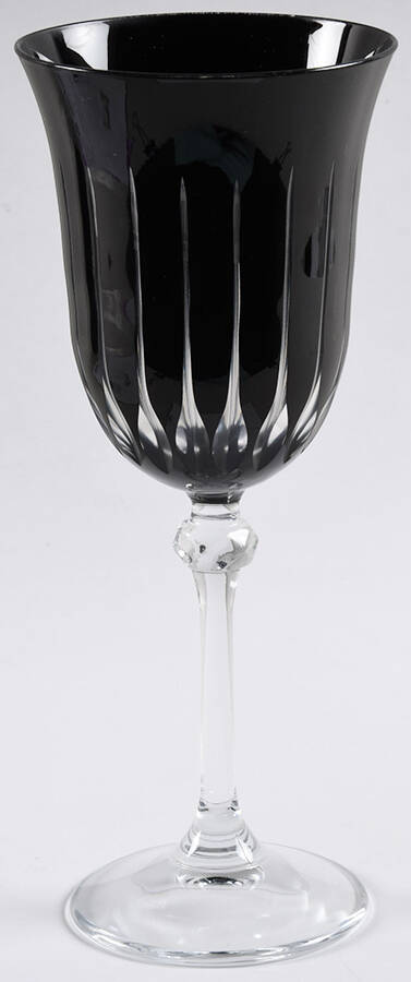 Brigitta Black Water Goblet by Le Sielle Crystal-1