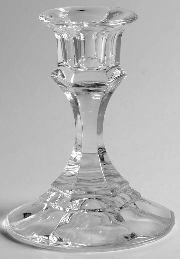 2245 Clear 4" Single Light Candlestick by Libbey Glass Company-1