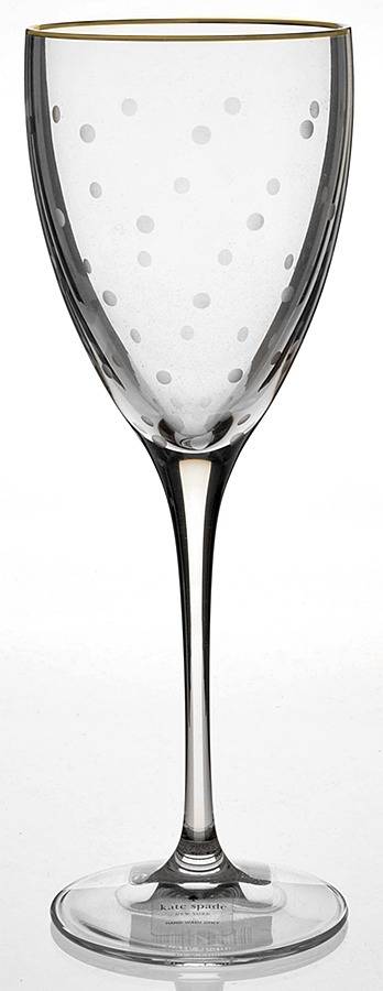 Larabee Dot Platinum Water Goblet by Lenox-1