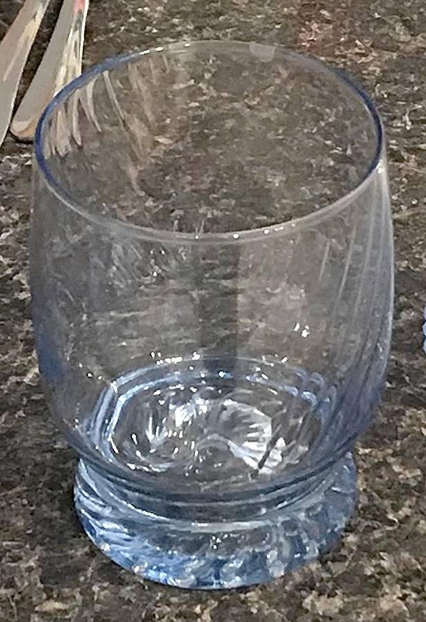 Misty Blue Swirl Sapphire Double Old Fashioned by Libbey Glass Company-1