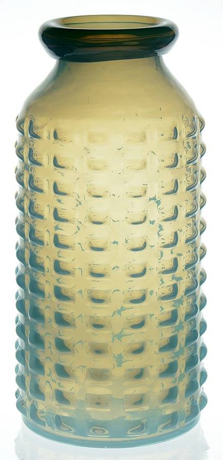 Aqua Pearl Art Glass 11" Flower Vase by Lenox-1