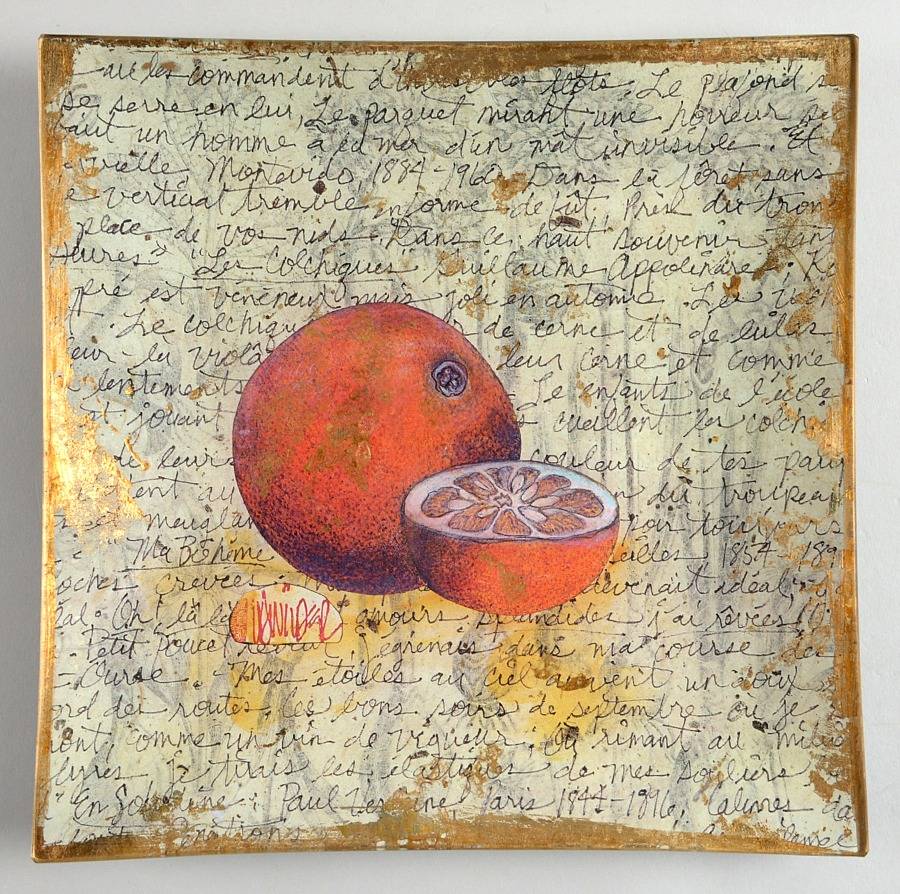 Decoupage Plates 9" Square Plate by Laurel& Shelley Wilder-1