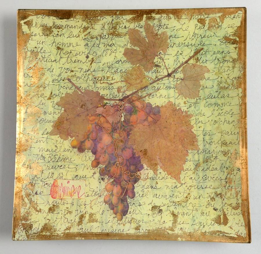 Decoupage Plates 9" Square Plate by Laurel& Shelley Wilder-1