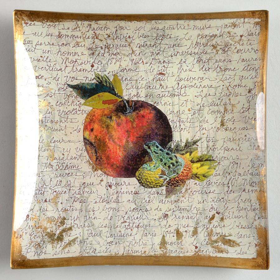 Decoupage Plates 7" Square Plate by Laurel& Shelley Wilder-1