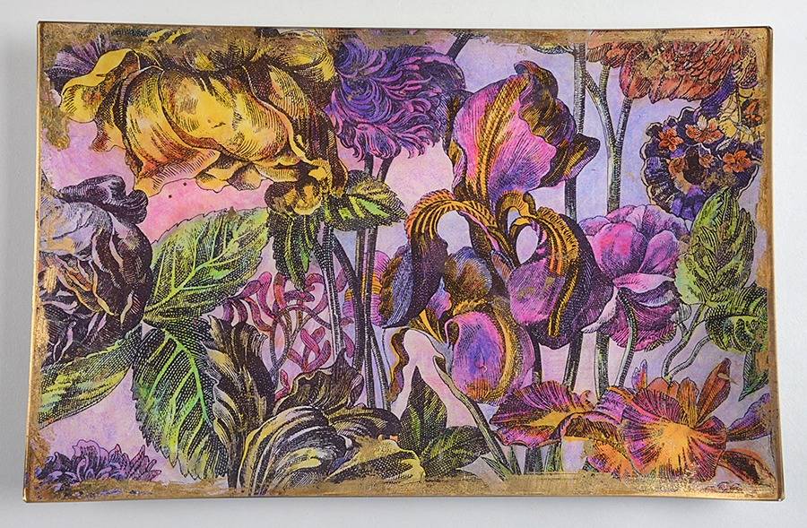 Decoupage Plates 13" Rectangular Platter by Laurel& Shelley Wilder-1