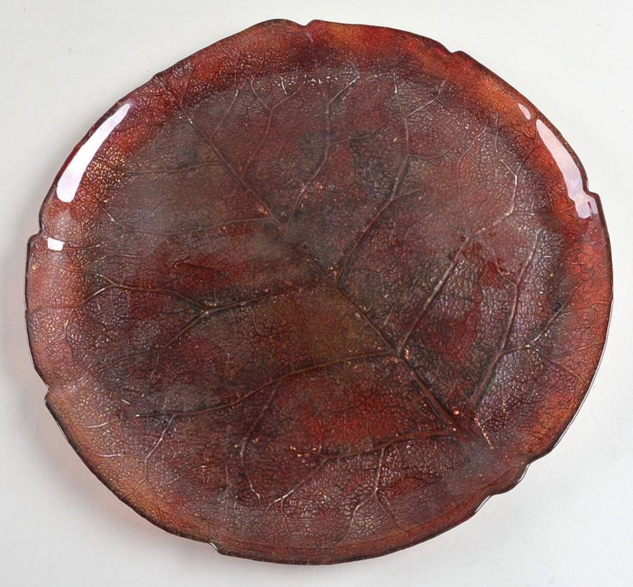 Decoupage Plates 13" Leaf Plate by Laurel& Shelley Wilder-1