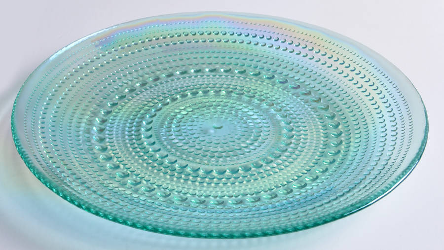 Pressed Glass Bead Salad/Dessert Plate by Lenox-1