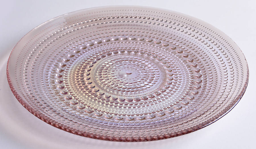 Pressed Glass Bead Salad/Dessert Plate by Lenox-1