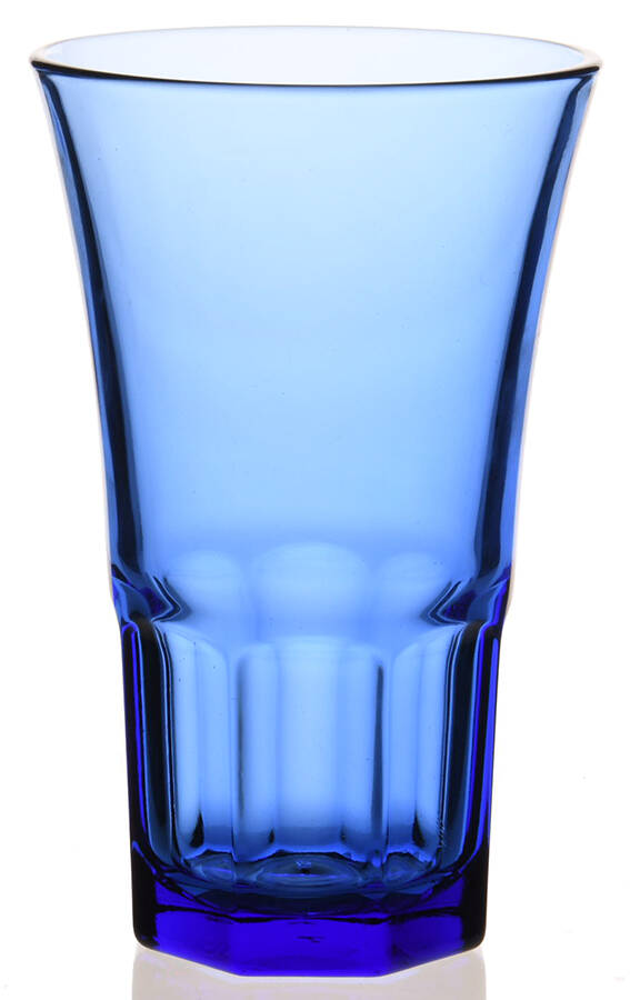 Gibraltar Cafe Blue 14 Oz Flat Tumbler by Libbey Glass Company-1