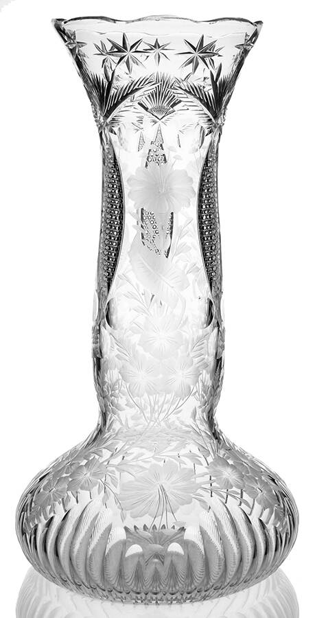 LRS356 14" Flower Vase by Libbey Glass Company-1