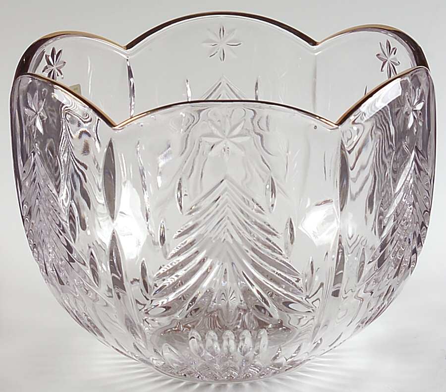 Christmas Tree Gold 7" Round Bowl by Mikasa-1