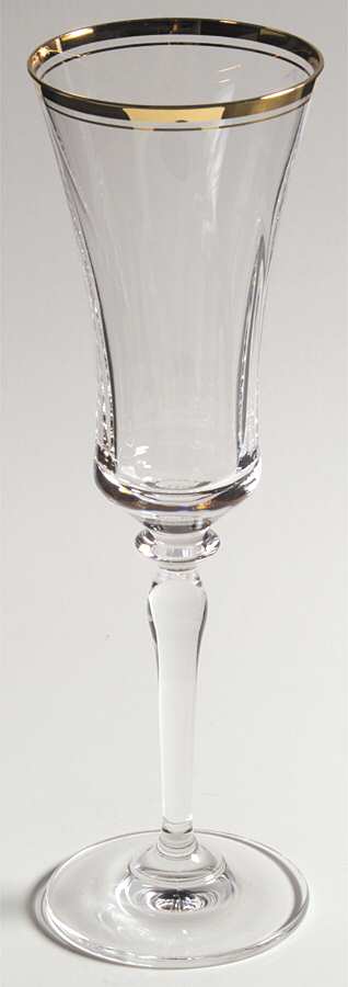 Jamestown Clear (Gold Trim) Fluted Champagne by Mikasa-1